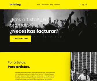 Artisting.es(FACTURACIÓN DE EVENTOS en Régimen Especial de Artistas con Artisting Network) Screenshot