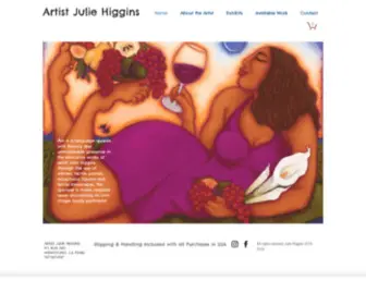 Artistjuliehiggins.com(Home) Screenshot