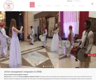 Artistoncall.in(Artist Management Companies in Delhi) Screenshot