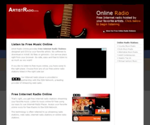 Artistradioonline.com(Internet Radio Online) Screenshot
