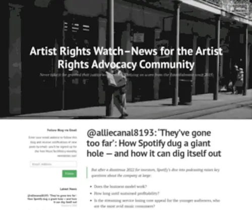 Artistrightswatch.com(Artistrightswatch) Screenshot