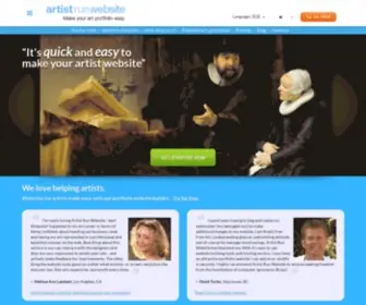 Artistrunwebsite.com(Make your art portfolio easy) Screenshot