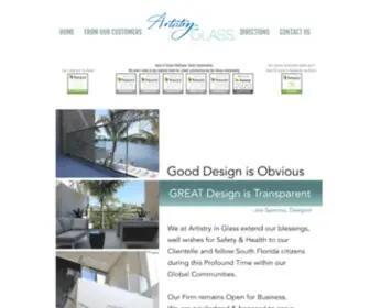 Artistryinglass.us(Artistry In Glass) Screenshot