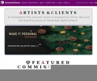 Artistsnclients.com(A marketplace) Screenshot