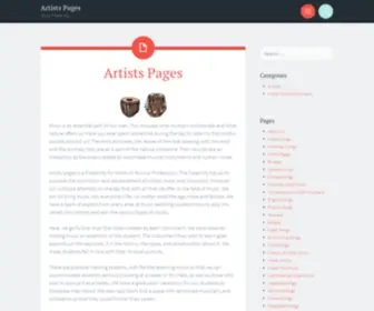 Artistspages.org(ARTISTS PAGES) Screenshot