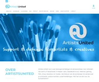 Artistsunited.be(Index) Screenshot