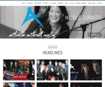 Artistswithoutwalls.com(Artists Without Walls) Screenshot