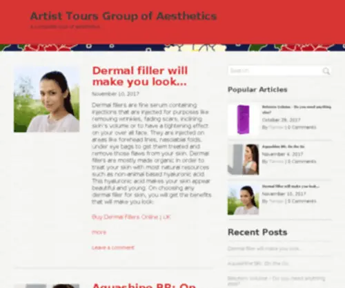 Artisttoursgroup.com(研究 weblog) Screenshot