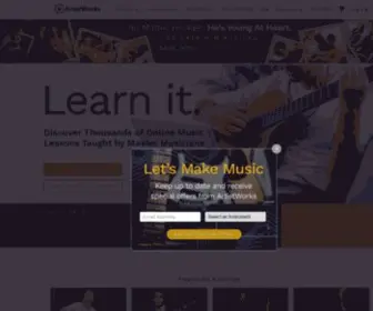 Artistworks.com(Take music lessons online through Artistworks patented Video Exchange Learning®) Screenshot