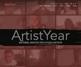 Artistyear.org(ArtistYear brings arts access and education to underserved communities. Our vision) Screenshot