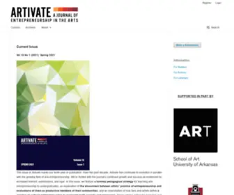 Artivate.org(A Journal of Entrepreneurship in the Arts) Screenshot