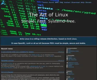 Artixlinux.org(Artix Linux) Screenshot