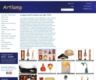 Artlamp.de(Lampen und Leuchten aus aller Welt) Screenshot