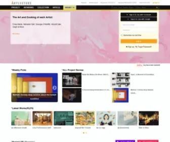 Artlecture.com(ARTLECTURE_Visual Arts Archiving DB Service + Social Networks for Artists) Screenshot