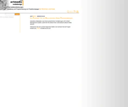 Artmedic-Webdesign.de(Artmedic Webdesign) Screenshot