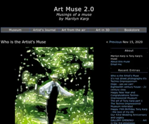 Artmuse2.com(Who is the Artist's Muse) Screenshot