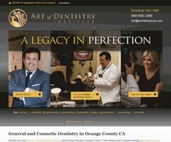 Artofdentistryinstitute.com(Irvine Dentist. Top) Screenshot