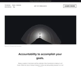 Artoffreelance.com(An accelerator for creatives who want to push themselves to the next level. Art of Freelance) Screenshot