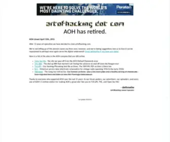 Artofhacking.com(Has retired) Screenshot