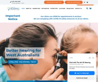 Artofhearing.com.au(Hearing Aids Perth WA) Screenshot