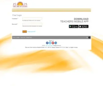 Artofliving.online(The Art of Living Course Management System User account) Screenshot