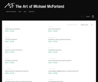 ArtofmcFarland.com(Black & White Pop Culture Digital Ink Portraiture) Screenshot
