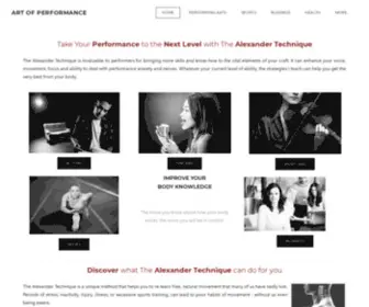 Artofperformance.co.uk(The Alexander Technique) Screenshot