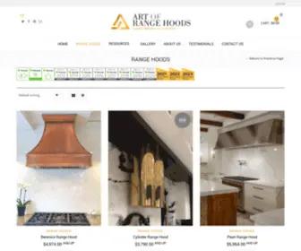 Artofrangehoods.com(Art of Range Hoods) Screenshot