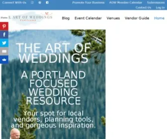 Artofweddingspdx.com(Wedding Blog and Wedding Vendor Guide for Portland Oregon) Screenshot