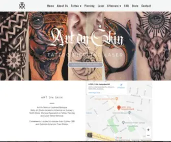 Artonskin.com.au(Art On Skin) Screenshot