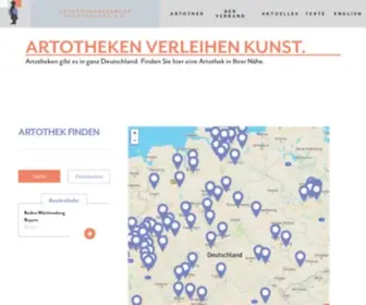 Artothek.org(Artothekenverband Deutschland) Screenshot