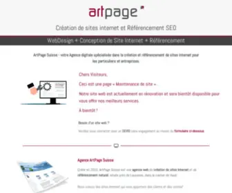 Artpage.ch(Création sites E) Screenshot