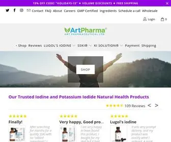 Artpharma.com(Art Pharma for quality Iodine and Potassium Iodide products) Screenshot