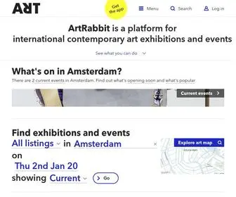 Artrabbit.com(ArtRabbit is a platform for international contemporary art exhibitions and events) Screenshot
