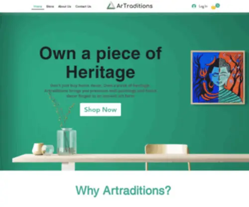 Artraditions.com(Premium Wall Paintings & Home Decor) Screenshot