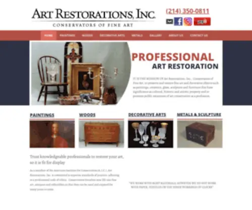 Artrestinc.com(Art Restorations) Screenshot