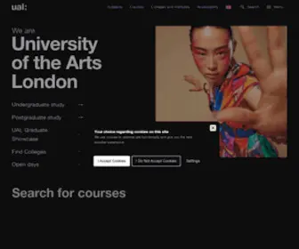 ARTS.ac.uk(UAL is a world Top 2 university for art and design according to the QS World University Rankings®) Screenshot