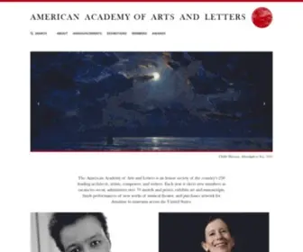 Artsandletters.org(American Academy of Arts and Letters) Screenshot