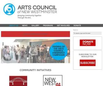Artscouncilnewwest.org(The Arts Council of New Westminster) Screenshot