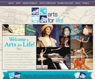 Artsforlifeaward.org(Arts For Life) Screenshot