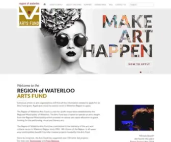 Artsfund.ca(Region of Waterloo Arts Fund) Screenshot