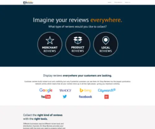 Artshopreviews.com(Display reviews everywhere your customers are looking) Screenshot