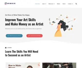 Artsideoflife.com(Improve Your Art Skills & Make Money as an Artist) Screenshot