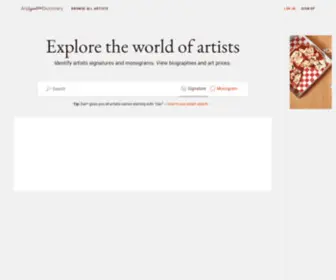 Artsignaturedictionary.com(Art Signature Dictionary) Screenshot