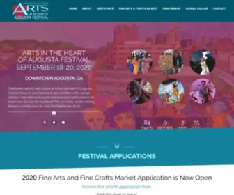 Artsintheheartofaugusta.com(Arts in the Heart of Augusta Festival) Screenshot