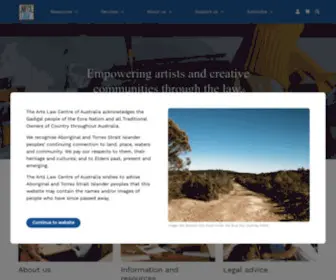 Artslaw.com.au(Arts Law Centre of Australia) Screenshot