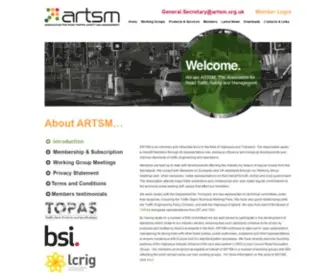 ARTSM.org.uk(The Association for Road Traffic Safety and Management) Screenshot