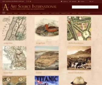 Artsourceinternational.com(Rare Historic Antique Maps and Vintage Prints for sale) Screenshot