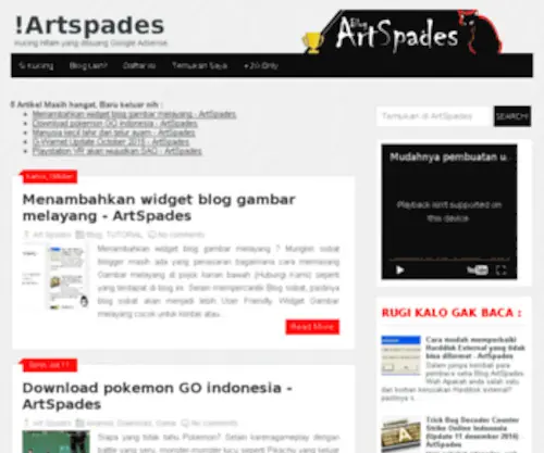 Artspades.blogspot.com(ArtSpades Blog) Screenshot