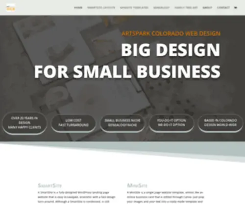 Artsparkwebdesign.com(Artspark Colorado Web Design big design for small business) Screenshot